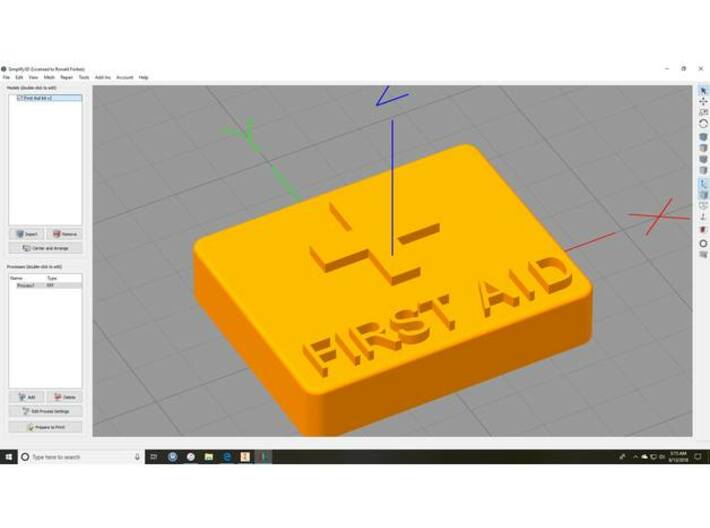1/10 scale First Aid kit 3d printed 