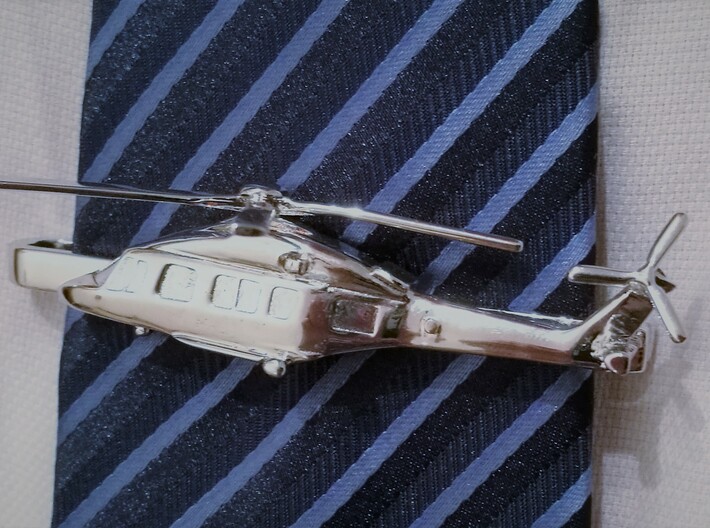 Helicopter tie clip 3d printed