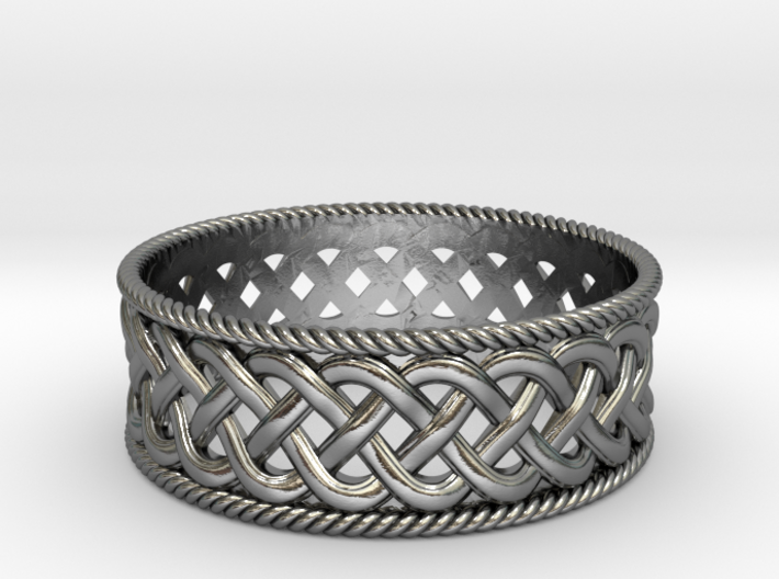 Interwoven Celtic Ring~size US 8 1/4 3d printed