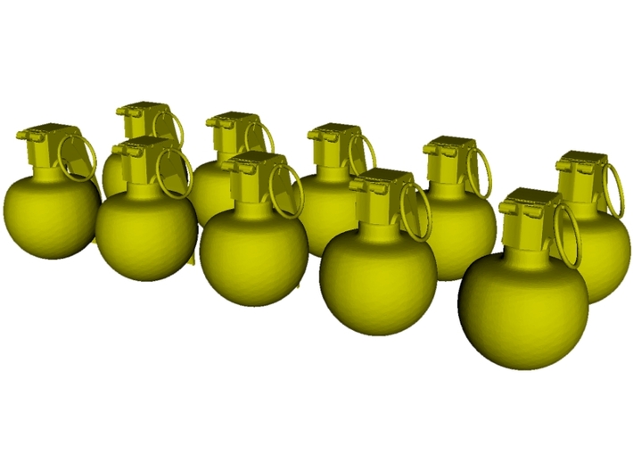 1/20 scale M-67 fragmentation grenades x 10 3d printed