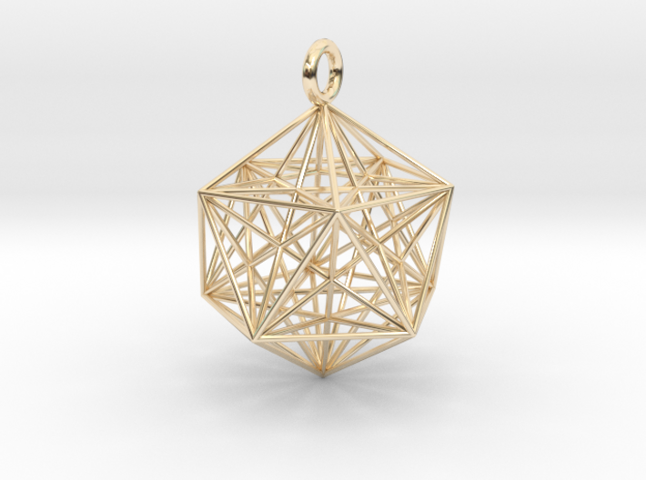 Icosahedron with inner Stellated Dodecahedron 30mm 3d printed