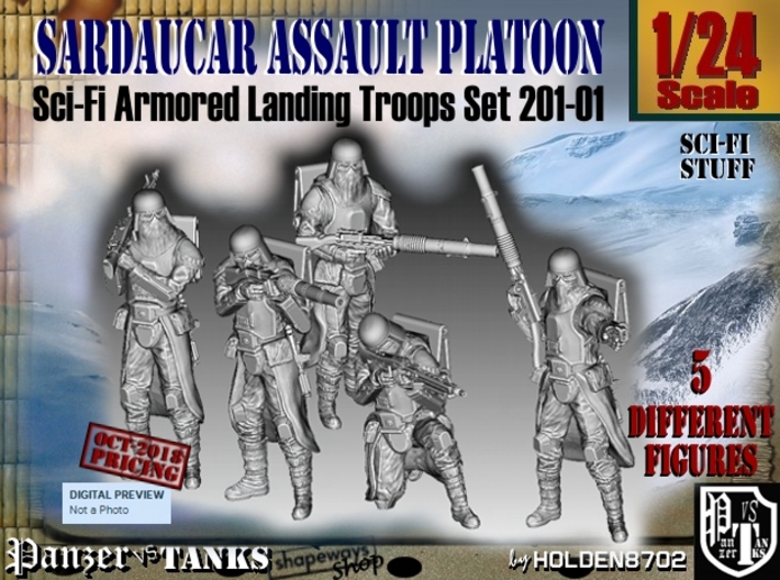 1/24 Sci-Fi Sardaucar Platoon Set 201-01 3d printed