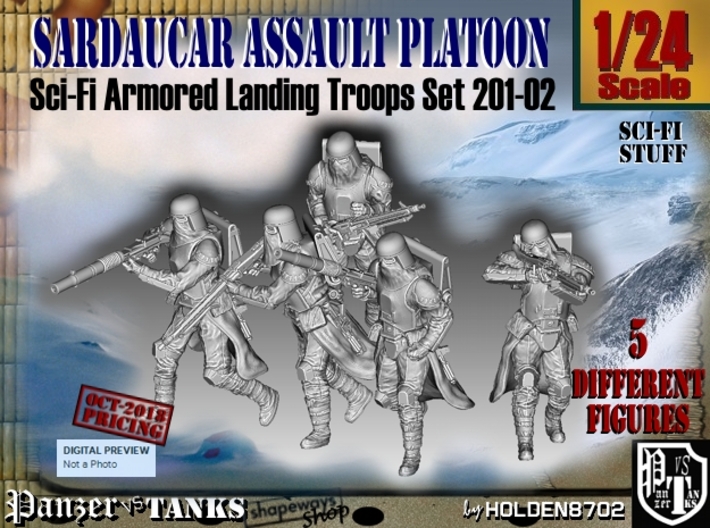 1/24 Sci-Fi Sardaucar Platoon Set 201-02 3d printed