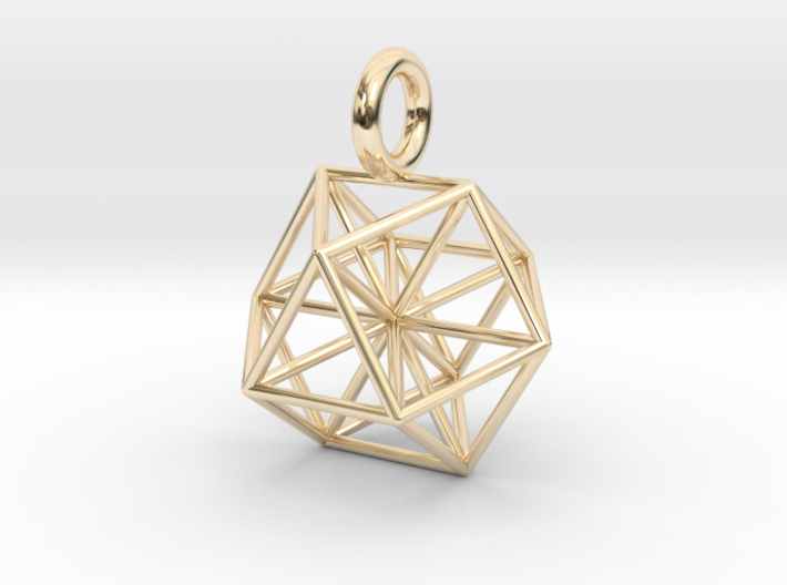 Vector Equilibrium - Cuboctahedron pendant - 21mm 3d printed