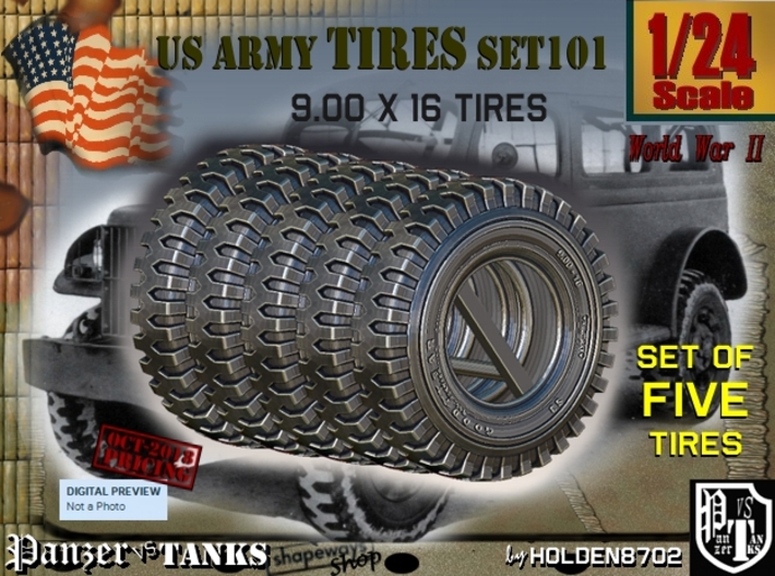 1/24 900x16 tire Set101 3d printed