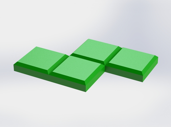 Green Zigzag Coaster 3d printed