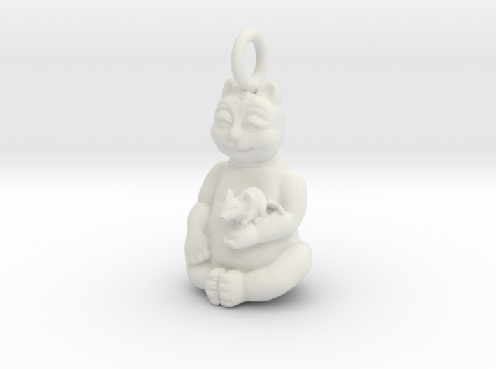 Cat and Mouse Buddha 3d printed