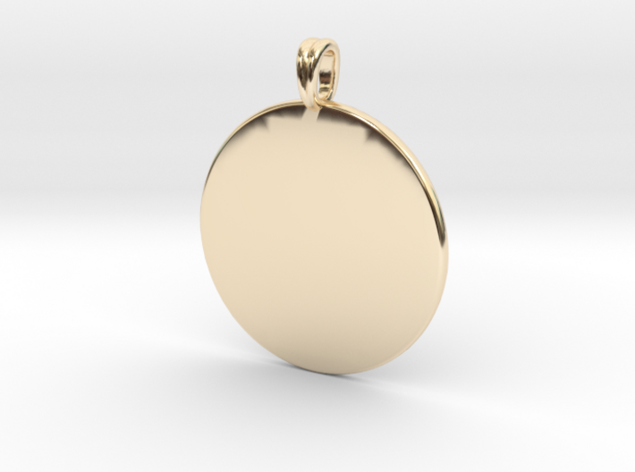 Initial charm jewelry pendant 3d printed