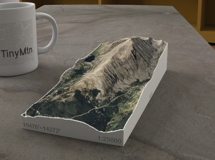Quandary Peak, Colorado, USA, 1:25000 3d printed 