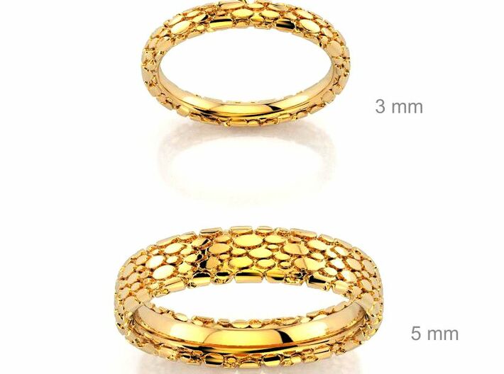 Wedding Ring Snake 5 mm 3d printed men snake wedding ring