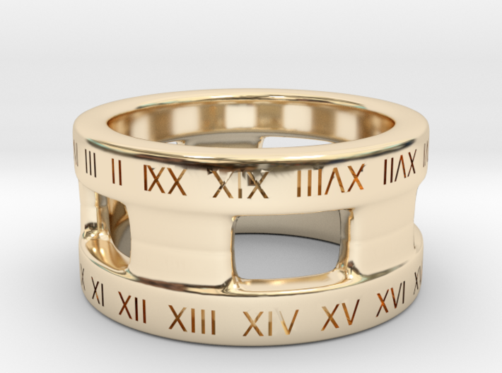 A Roman Numeral Ring 3d printed