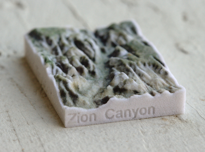 Zion Canyon, Utah, USA, 1:250000 Explorer 3d printed