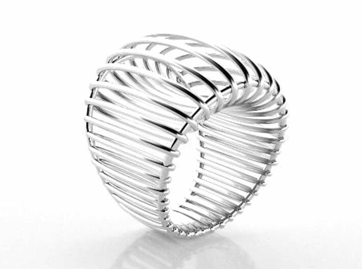 Structure ring. 3d printed GEOMETRIC RING