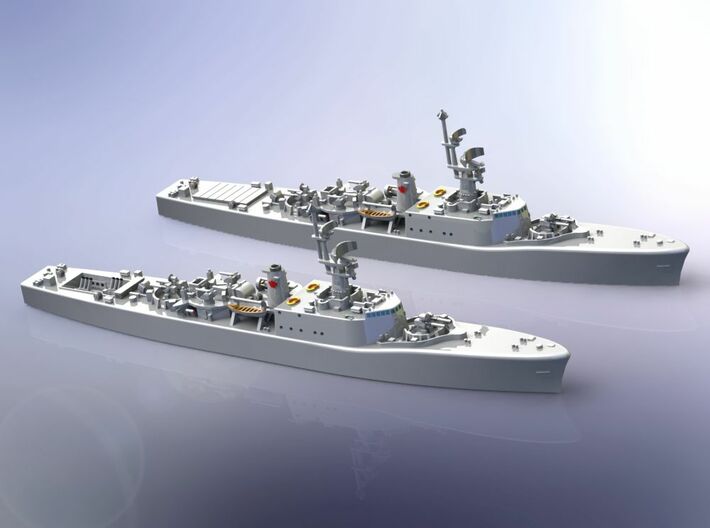 HMCS DDE 205 St.Laurent 1/1250 3d printed 1 Model