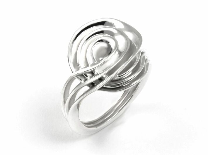 Masalla Curved Ring 3d printed sortija orgánica