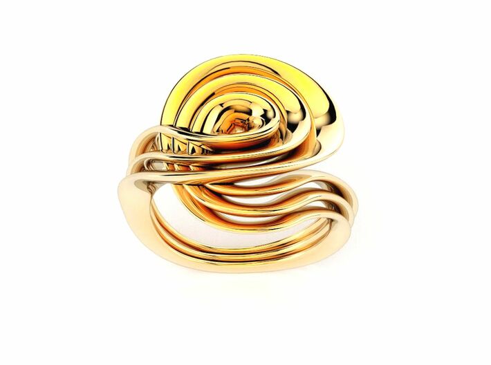 Masalla Curved Ring 3d printed tree band ring
