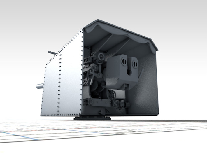 1/50 DKM 12.7 cm/45 (5") SK C/34 Gun x1 3d printed 3D render showing product detail