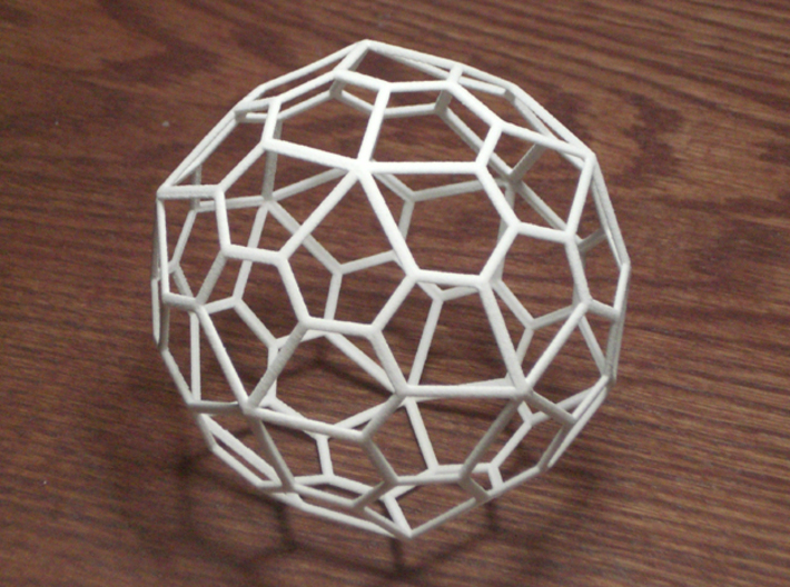 Pentagonal Hexecontahedron 3d printed 60 faces of identical irregular pentagons