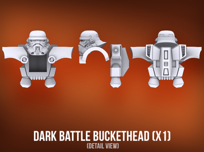 Dark Battle Buckethead (x1) 3d printed 