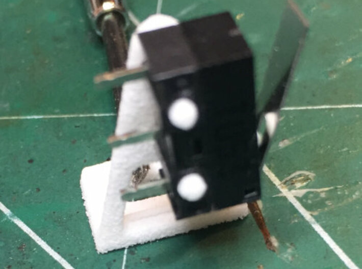 Micro Switch Mount for Turnouts 3d printed Switch Installation