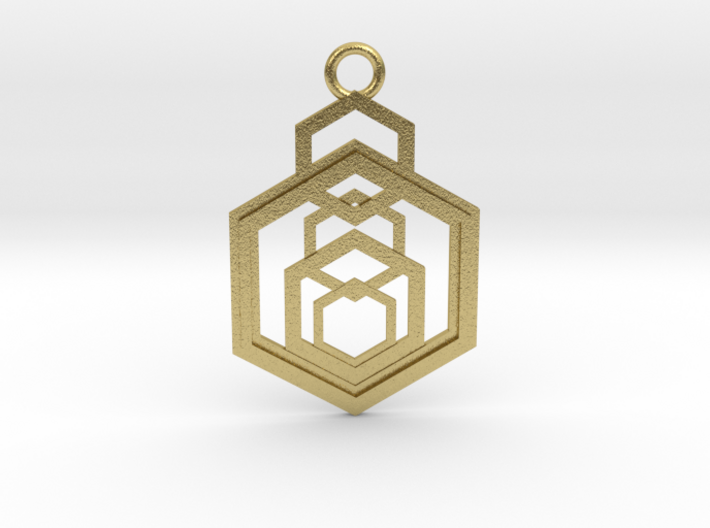 Geometrical pendant no.9 3d printed