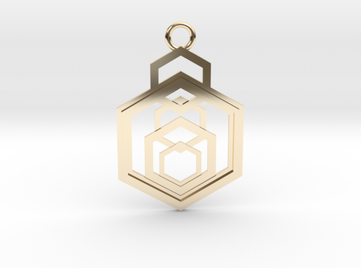 Geometrical pendant no.9 3d printed