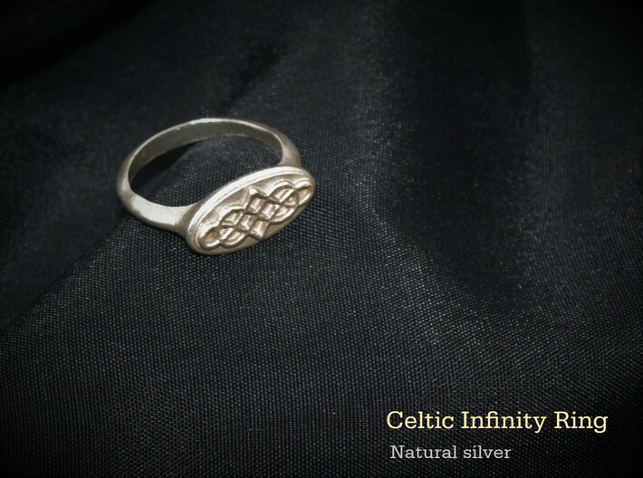 Celtic Infinity Ring 3d printed