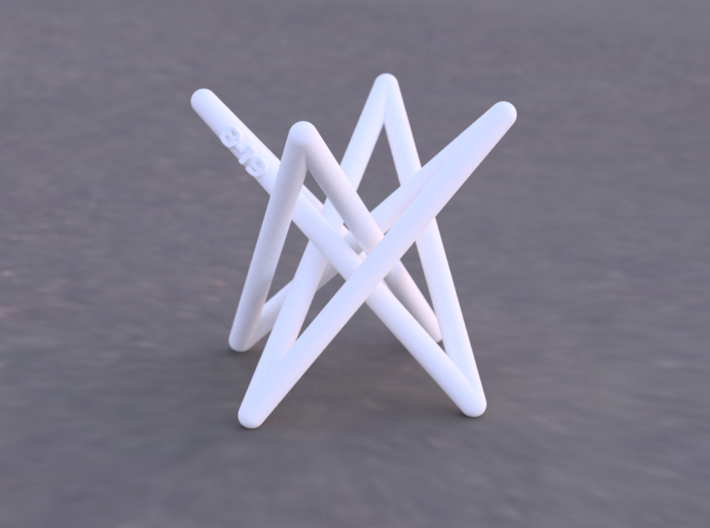 Hyperboloid Stick Knot 3d printed Example render of knot printed in White Versitile Plastic