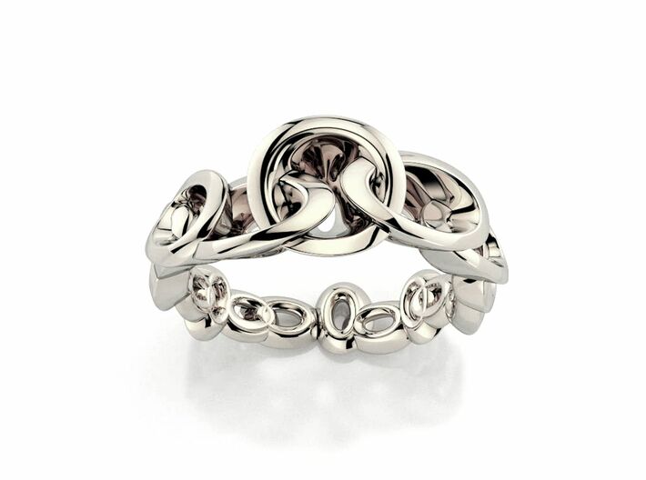 Neitiri Easy Love Ring (From $19) 3d printed Silver chain ring