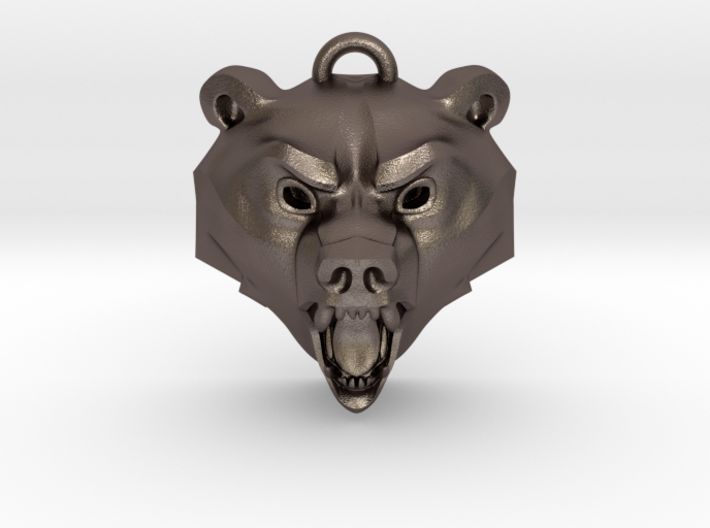 Bear Medallion (hollow version) medium 3d printed