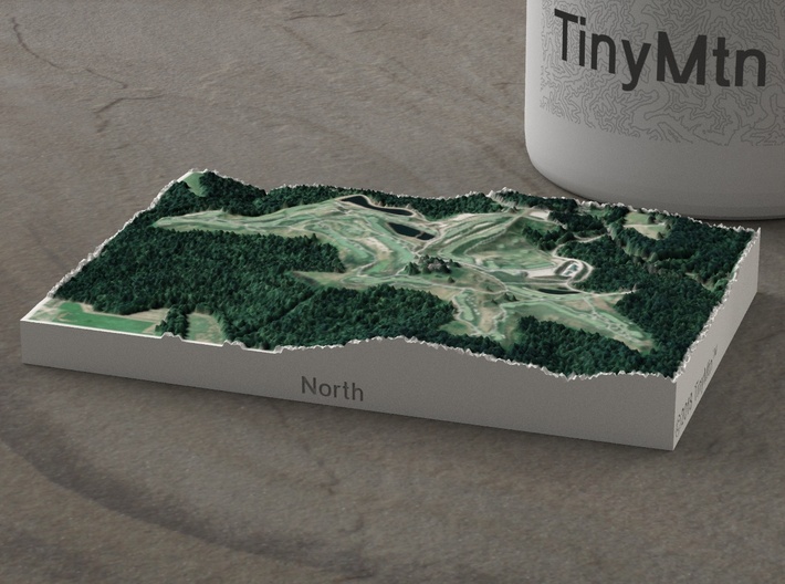 The Pete Dye Course, French Lick, Indiana, 1:20000 3d printed 
