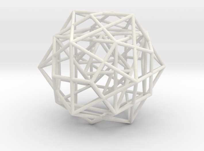 Nested Platonic Solids -round struts 3d printed
