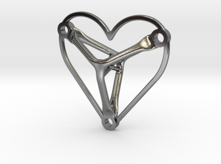 Necklace Heart - Generative Design 3d printed