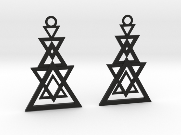 Geometrical earrings no.11 3d printed