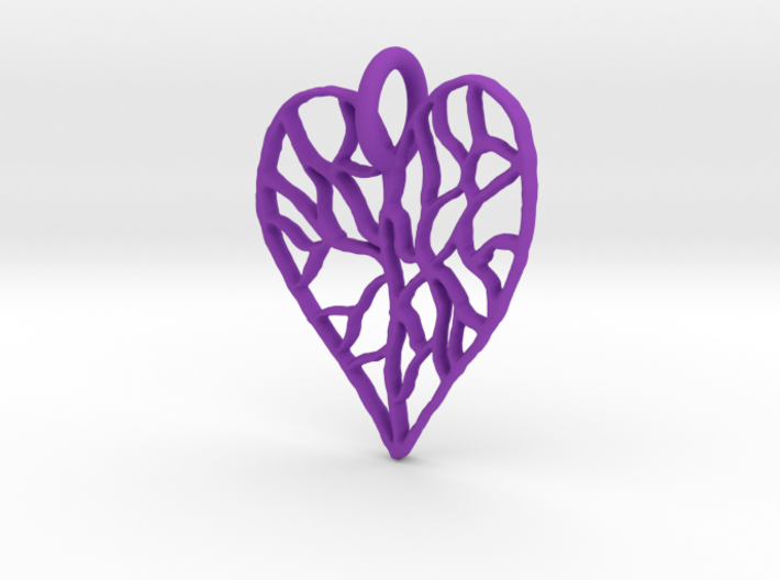 Cracked Heart Pendant 3d printed