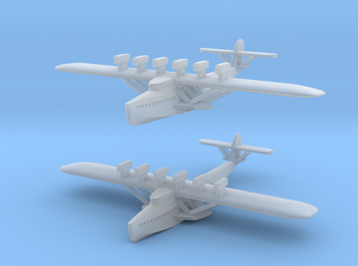 Dornier Do X Flying Boat Set 3d printed Dornier Do X in flight and waterline models 1/1250 scale