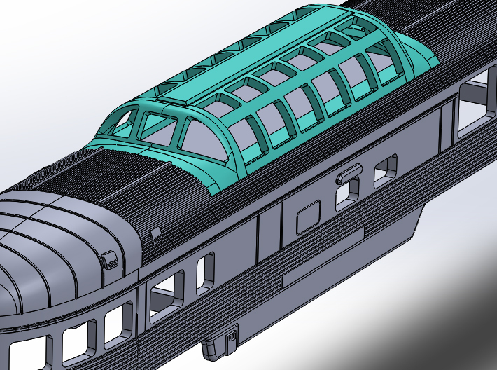 Dome for Via Rail - Skyliner & Parkcar 3d printed 