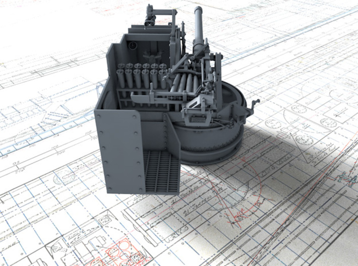 1/35 6-pdr (57mm)/7cwt QF MKIIA Fore (MTB) 3d printed 3D render showing product detail