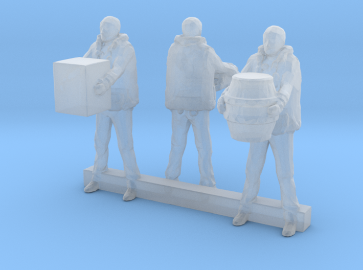 N Scale Dock Workers 3d printed This is a render not a picture