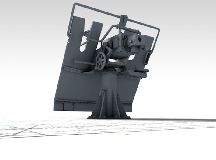 1/96 3-pdr 1.85"/40 (47 mm) MKV Mounting 3d printed 3D render showing product detail