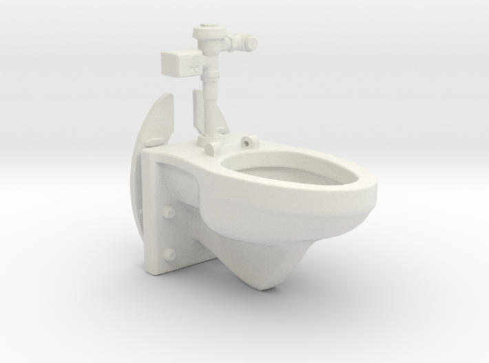 1:18 Scale Toilet - Articulated Wall Mounted with 3d printed