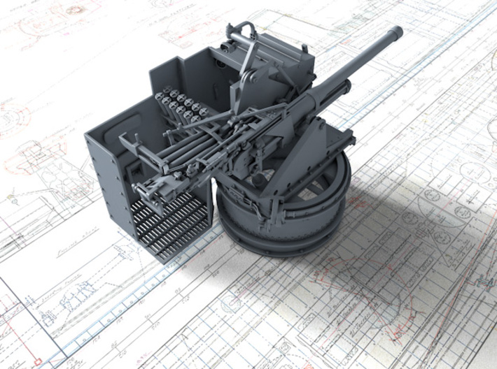 1/35 6-pdr (57mm)/7cwt QF MKIIA (MTB) x2 3d printed 3D render showing product detail