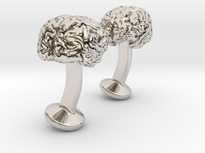Brain Cufflinks 3d printed
