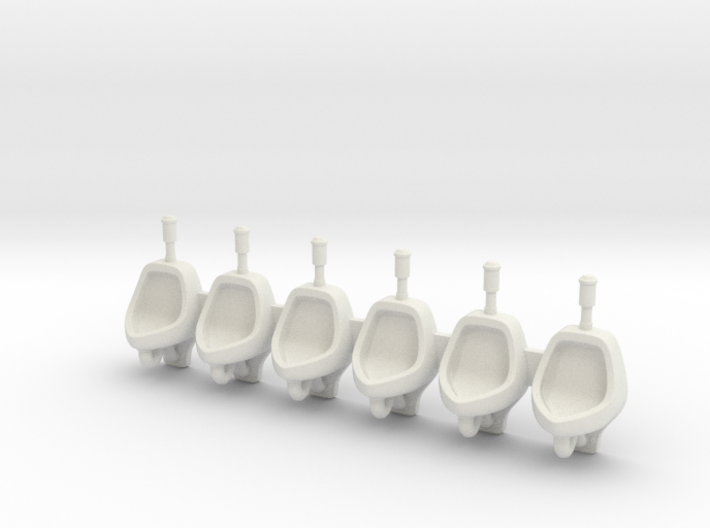 Urinal 01. 1:24 Scale 3d printed