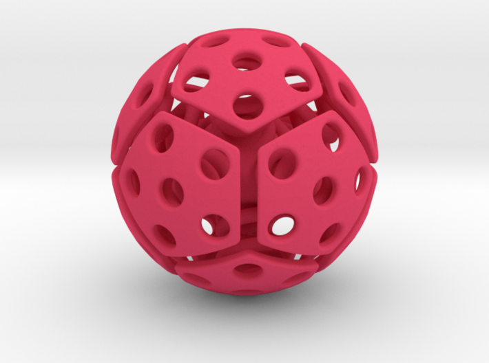 bouncing cat toy ball perforated size M 3d printed