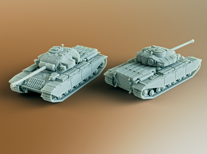 FV201 (A45) British Universal Tank Scale: 1:200 3d printed