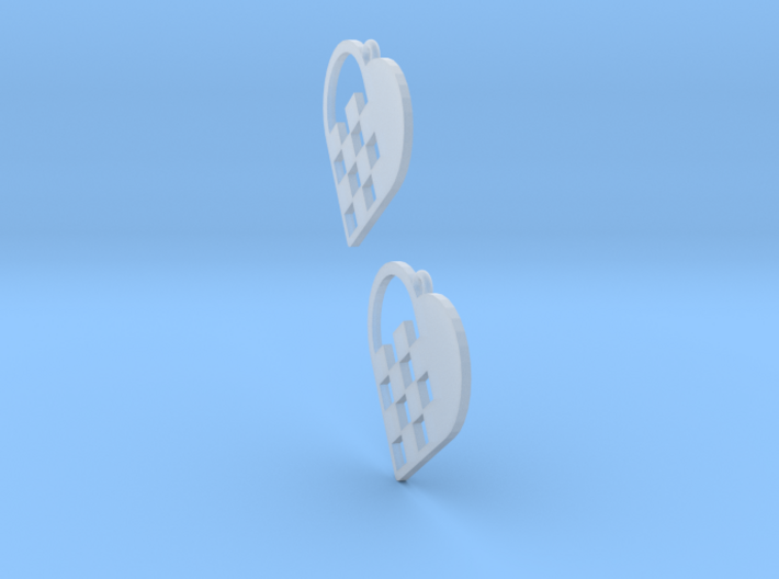 Swedish Heart Earrings 3d printed
