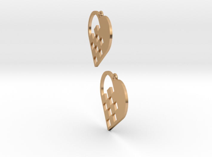 Swedish Heart Earrings 3d printed