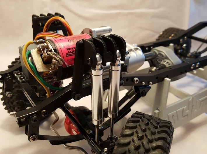 Dual Shock mounts for RC4WD Trail Finder II 3d printed Real World installation