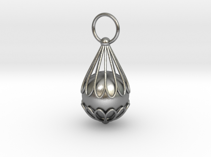 The Small Chrysanthemum Jewelry Pendant part3 3d printed